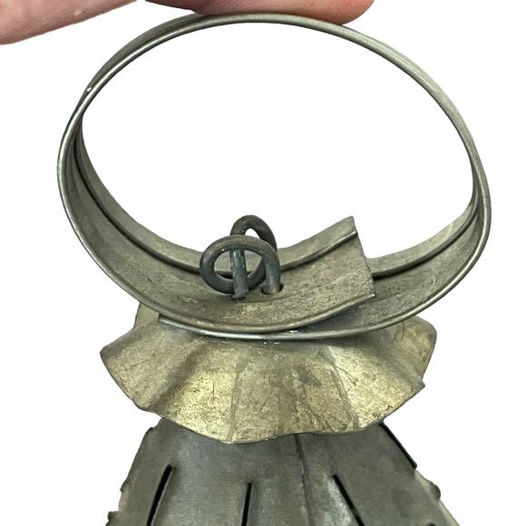 Antique Punched Tin Candle Lantern Primitive Colonial Rustic Paul Revere READ - Picture 8 of 16